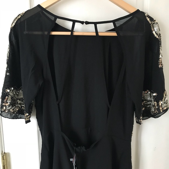 NWT Boohoo Sequin Skater Dress Size 14 - Picture 3 of 8